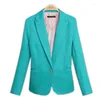 女性スーツEST 2023春のファッション女性6色スリムフィットブレザージャケットコートノッチフルスリーブトップY045