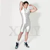 Swim Wear Xckny Men Silk Glossy Color Sexig Luster High midjeshorts Pants Slooth Bodybuilding Vest Oly Shiny Yoga Running Sportswear 230303