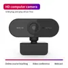 Mini Webcams Universal Free Driver USB HD 1080p Web Camera for PC Laptop Built-in Microphone for Live Broadcast Video Calling Conference Work