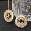 Correntes Colar da moda colar inicial de zircão cúbico jóias letra de cobre A-Z Gold Color Gifts