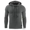 Herrtröjor Autumn Men Långärmad solid färg Huvtröja män Pullover Hoodie Tracksuit Sweat Coat Casual Sportswear S-4XL