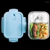 Geschirr-Sets, Glas-Lunchbox mit Deckel-Set, rund/retangle, Bento für Kinder, Behälter, Mikrowelle, Thermofächer