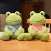 Poupées en peluche 25cm Kawaii Dressing Grenouille Peluche Jouet Peluche Peluche Grenouille Figure Poupée Doux Oreiller Pour Enfants Garçons Filles Cadeaux D'anniversaire 230303