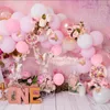 Andra evenemangsfestleveranser 83 st Pink Metallic Balloon Garland Arch Kit Welcome Baby Shower Girl Baptism Rose Gold Confetti Birthday Party 230303