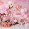 Other Event Party Supplies 83pcs Pink Metallic Balloon Garland Arch Kit Welcome Baby Shower Girl Baptism Rose Gold Confetti Birthday Party 230303