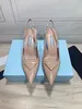 Femmes triangulaires pointues formelles chaussures habillées mode sangle arrière en cuir véritable sexy talons hauts spectacle de luxe robe de mariée chaussures boîte taille 35-41