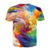 Heren t shirts 3D print kleur champignon champoire unisex grappig mode shirt voor mannen/vrouwen casual streetwear vintage kunst tops dropship