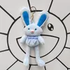 Diriliş Peluş Oyuncak Sevimli Tavşan Peluş Kulaklar Pompalama Tavşan Anahtarlık Peluş Oyuncaklar Toptan