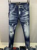 Dsq Phantom Turtle Jeans da uomo Designer di lusso da uomo Skinny strappato Cool Guy Foro causale Denim Fashion Brand Fit Pantaloni lavati da uomo 61269apxx