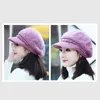 ベレー帽のトレンディな女性ピーク帽子濃い秋の冬の伸縮性編みの編み物の頭蓋骨ビーニー