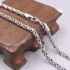 Chains Fine Pure S925 Sterling Silver Chain Women Men 4mm Weave Link Necklace 55cm 31-33g 22inch