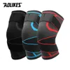 Ellenbogen-Knieschützer AOLIKES 1PCS Sport-Knieschützer Männer Druckelastische Bandage Knieschützer Unterstützung Fitnessausrüstung Basketball Volleyball Brace Protector J230303