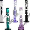 Hookahs Big Glass Bong Spiral Percolator Freezable Coil Condenser Heady Oil Rig Smoke Water Pipes Funktioner med 14 mm skål