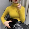 Kobiety swetry dla kobiet Turtleeck Sweater Autumn Winter Slim Fit Pullover długie rękawy Wewnętrzne zużycie Koreańska moda Lady Basic Tops Zy6326 230303