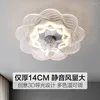 Plafoniere Ventilatore per camera da letto con luce a led Soggiorno Ventilatori da pranzo con telecomando Lampada a fiori