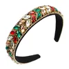 Headbands Baroque Colorful Flower Hairband Headband Adult Hair Accessories 230302