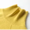 Women's Sweaters Cashmere sweater women turtleneck sweater pure color knitted turtleneck pullover 100% pure wool loose large size sweater women 230303