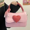 Torby wieczorowe projektowanie torebka 2023 Walentynki Miłość ręczna torba na ramię różowy kontrastowy kontrast mały kwadrat