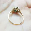 Cluster Rings 18K Gold Ring Natural Real Sapphire 6 8mm 1.6ct Gemstone Per Jewelry Fine Women C217281