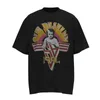 Designer Fashion T Shirt Saint Michael Co Branded Wash Old American Vintage Angel Printed Short Sleeved Tee For Men And Women