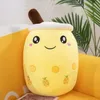 Bubble Tea Knuffel Knuffeldier Leuke Voedselkop Melk Boba Pluche Zacht Kussen Verjaardagscadeau