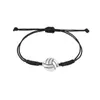 Fashion White Football Charm Rope Armband Baseball Basketball Volleyball Rugby Pendant Bead Justerbar Sports Fan Armband smycken gåvor för män kvinnor flickor