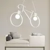 Lámparas colgantes creative retro bicicleta hierro simple sala de estar de sala de estar barra de restaurante cocina industrial
