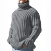 Männer Pullover Covrlge Hohe Kragen Pullover Solide Slim Fit Gestrickte Top Herbst Winter Pullover Mode Männer Tragen Männlich MZM254 230302