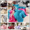 Bedding Sets Satin Silk Set Home Textile King Size Bed Clothes Duvet Er Flat Sheet Pillowcases Wholesale T200110 Drop Delivery Garde Dhioz