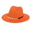 Bérets été luxe soleil chapeaux mode femmes seau crème solaire perle accessoires bord plat rétro Jazz chapeau casquette Casquette Hommebérets