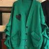 Women s Jackets Large Size 6XL 150kg Spring Women Hearted Coat Long Sleeve Button Black Green Color Ladies Tops 230302