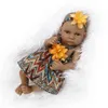 Плюшевые куклы Полносиликоновая кукла Reborn 27 см чернокожие близнецы Boy Girl Bebe Reborn African Baby Doll Этническая игрушка для детей J230302