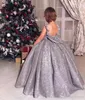 Spistly Sequined Flower Girl Dress Flower Flores Ball Hown Винтажные детские театрализованные платья красивые для свадеб