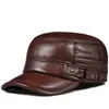 Casquettes de baseball Drop hommes en cuir véritable casquette de baseball chapeau style de mode en cuir souple béret ceinture casquettes de camionneur Grain H601 230303