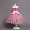 Robes de fille formelle mariage fleur filles robe enfants vêtements dentelle soirée enfants fête princesse robe pour fille demoiselle d'honneur robe de bal Vestidos W0224