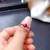 Cluster Rings Simple Stylish Personality Fashion Ruby Ring Natural And Real 925 Sterling Silver For Men Or Women