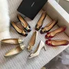 Chaussures habillées talons hauts bord ouvert perle nœud tête carrée talons aiguilles chaussures de mariage Sense pour femmes