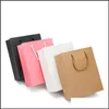 car dvr Packing Bags Paper Shop Gift Bag Recyclable Store Packaging Clothes Gifts Cardboard Pouch With Handle Drop Delivery Office School Bu Dhqfr