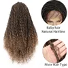 Synthetic Wigs X TRESS Faux Locs Straight Mix Curly Barids Ombre Brown Colored Crochet Braids Wig For Black Women Soft Dreadlock 230303