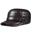 Casquettes de baseball Drop hommes en cuir véritable casquette de baseball chapeau style de mode en cuir souple béret ceinture casquettes de camionneur Grain H601 230303