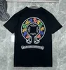 Sommer Luxus Herren T-Shirts Marke Ch Man T-Shirt Hufeisen Blume T-Shirts Klassisches Kreuz Herz Sanskrit Brief Kurzarm Designer Chromes LF46