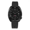 Наручительные часы Сан -Мартин PVD Black 6105 Abalone Diver Watch Men NH35 Автоматические механические часы нейлоновые ремешки 20Bar Date Full Luminous