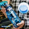 Water Bottles 1000ML-3000ML Super-large Outdoor Capacity Water Bottle With Straw Sports Space Cup Portable Water Cup Air Shaker Bottle 230303