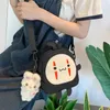 Plush Backpacks Cute Cartoon No Face Man Plush Bag Hayao Miyazaki Messenger Bag for Kids Adults 230303