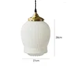 Lâmpadas pendentes japonesas LED LED White Glass Light Cafe Bedroom Bedside Airle Mirror Fronte