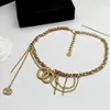 Chokers Designer 2023 Neue Mode Anhänger Halsketten 18k Gold Messing Material Marke Ketten für Frauen Party Liebhaber Geschenk Schmuck Hohe Qualität mit Box C75W