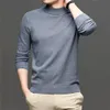 Erkekler Sweaters Coodrony Sonbahar Kış Kış Kazak Erkekler Kalın Sıcak Mock Boyun Külte Saf Renk Beltlank Triko Mens Casual Marka Giyim Z1062 230302