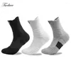 Sports Socks Men Performance Compressão Desempenho de algodão respirável preto cinza branco ao ar livre Fitness Crewle Runkle tornozelo