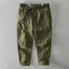 Pantaloni da uomo Autunno e Inverno Uomo Cotone Tinta unita Allentato Casual Stile Safari Tasca Verde militare Abbigliamento da lavoro GML04 Z331 230302