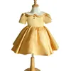 Robes de fille infantile bébé fille robe de fête d'anniversaire col claudine nouveau-né princesse vêtements enfant en bas âge filles robe de mariée tenues d'été 6M-15Y W0224